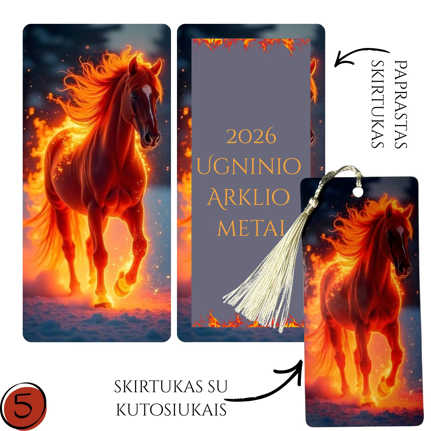 Knygų skirtukai - 2026 su kutosiukais - Image 5